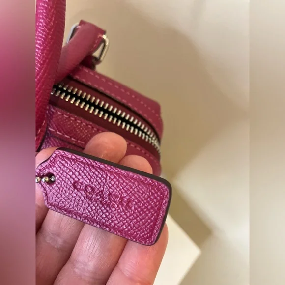 Coach Rowan Satchel Bag With Signature Canvas Strap Pink
